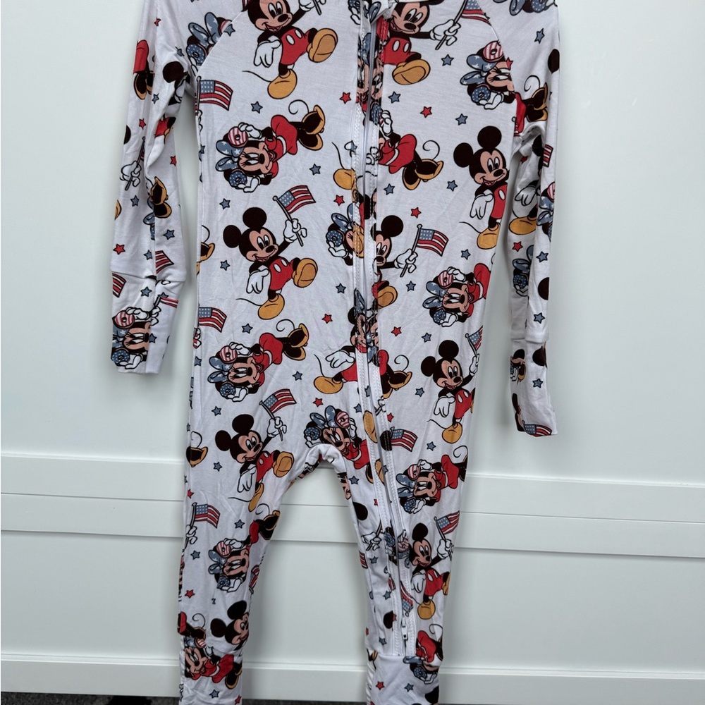 Mickey and Minnie Mouse 4th of July Bamboo zippy pajamas
